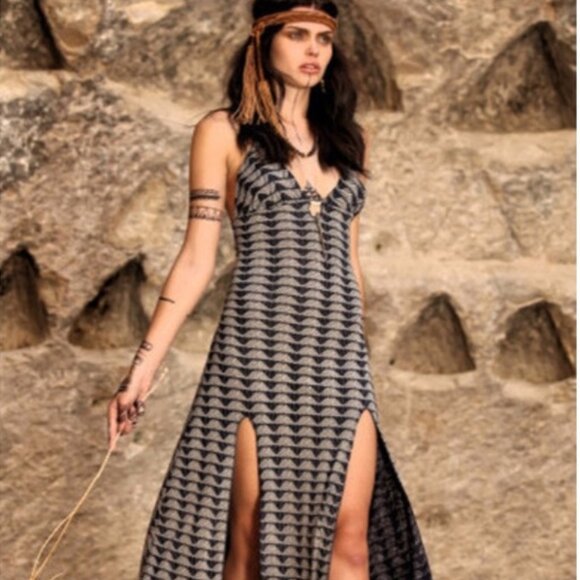 NEW Super Rare ZHEN NYMPH ZHENNYMPH Moonchild Black White Backless Dress XS/S - Picture 2 of 16